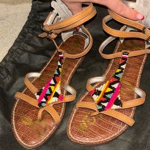 Sam Edelman, Giselle, leather sandals, women’s 5 1/2 used with box
